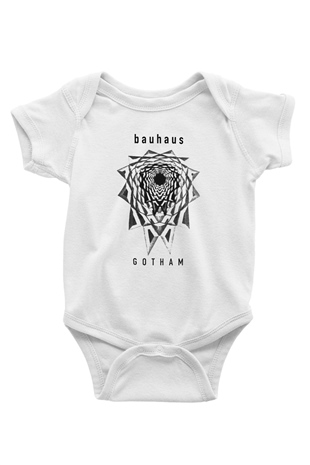 Bauhaus Baskılı Beyaz Unisex Bebek Body - Zıbın