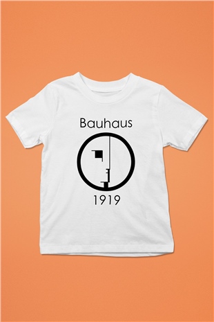 Bauhaus Baskılı Beyaz Unisex Çocuk Tişört
