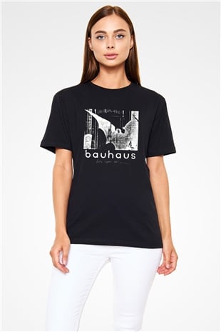 Bauhaus Baskılı Unisex Siyah Tişört