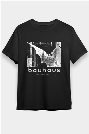 Bauhaus Baskılı Unisex Siyah Tişört