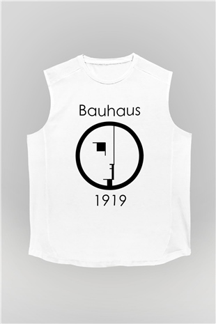 Bauhaus Beyaz Unisex Kolsuz Tişört