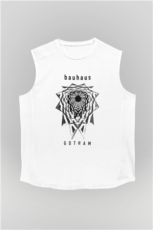 Bauhaus Beyaz Unisex Kolsuz Tişört