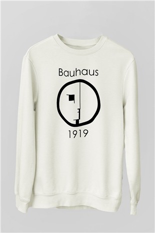 Bauhaus Beyaz Unisex Sweatshirt
