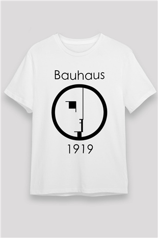 Bauhaus Beyaz Unisex Tişört T-Shirt - TişörtFabrikası