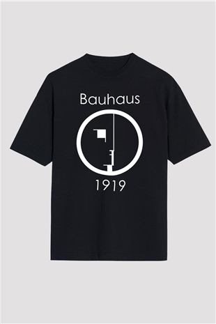 Bauhaus Siyah Unisex Oversize Tişört T-Shirt