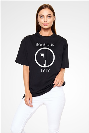 Bauhaus Siyah Unisex Oversize Tişört T-Shirt