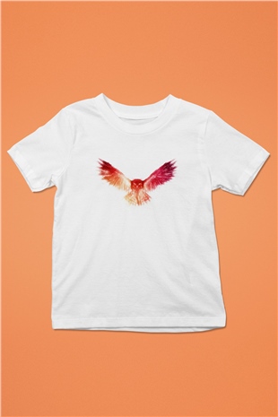 Baykuş Beyaz Unisex Çocuk Tişört