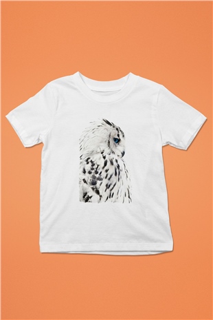 Baykuş Beyaz Unisex Çocuk Tişört