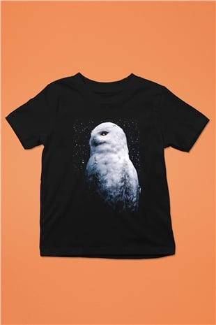 Baykuş Siyah Unisex Çocuk Tişört