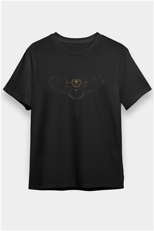 Baykuş Siyah Unisex Tişört T-Shirt - TişörtFabrikası