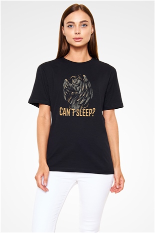 Baykuş Siyah Unisex Tişört T-Shirt - TişörtFabrikası
