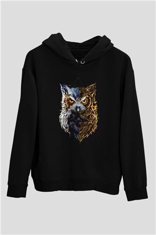 BaykuşSiyah  Unisex Hoodie