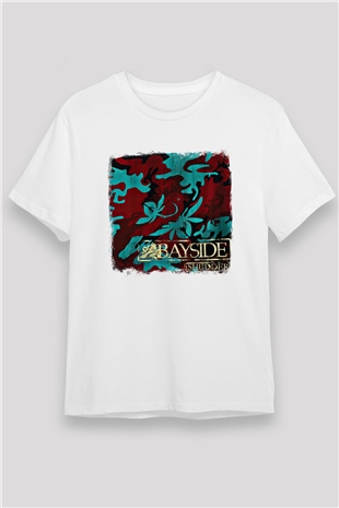 Bayside Baskılı Unisex Beyaz Tişört