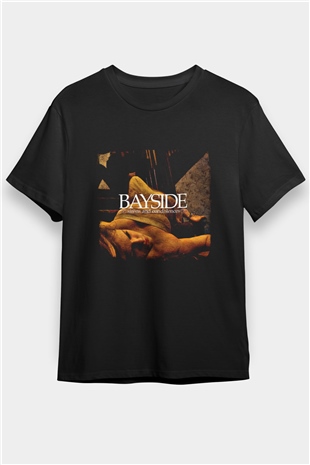Bayside Baskılı Unisex Siyah Tişört