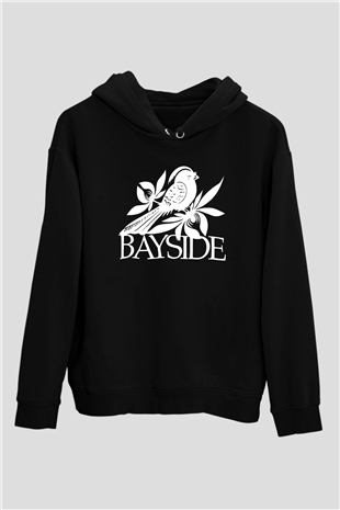 Bayside Siyah Unisex Kapüşonlu Sweatshirt