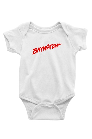 Baywatch Beyaz Bebek Body - Zıbın