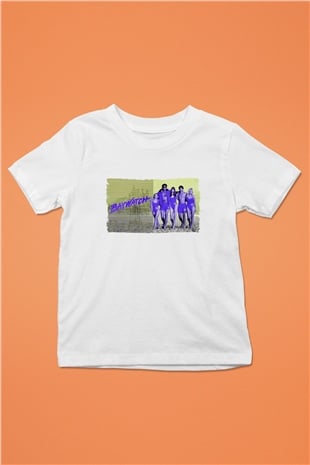 Baywatch Beyaz Unisex Çocuk Tişört