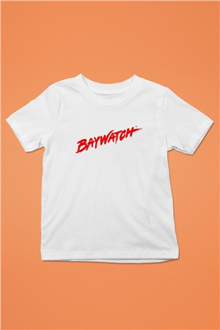 Baywatch Beyaz Unisex Çocuk Tişört