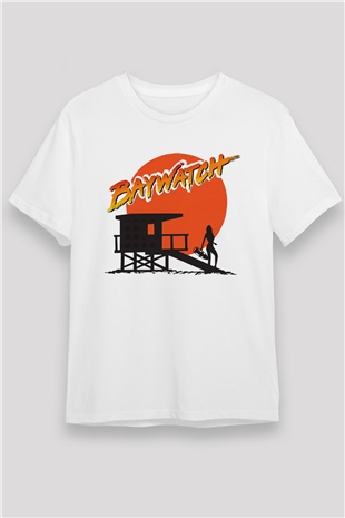 Baywatch Beyaz Unisex Tişört T-Shirt