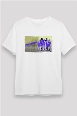 Baywatch Beyaz Unisex Tişört T-Shirt