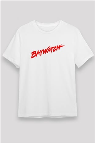 Baywatch Beyaz Unisex Tişört T-Shirt