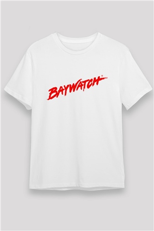 Baywatch Beyaz Unisex Tişört T-Shirt