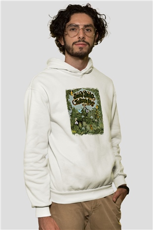 Beach Boys Baskılı Unisex Beyaz Hoodie