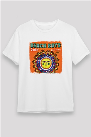 Beach Boys Baskılı Unisex Beyaz Tişört