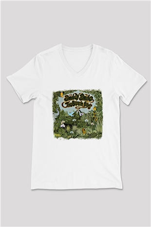 Beach Boys Baskılı Unisex Beyaz V Yaka Tişört