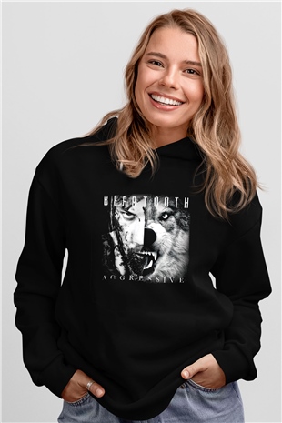 Beartooth Baskılı Unisex Siyah Hoodie