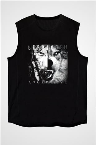 Beartooth Baskılı Unisex Siyah Kolsuz Tişört