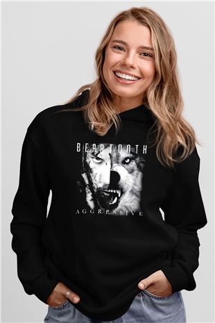 Beartooth Siyah Unisex Kapüşonlu Sweatshirt