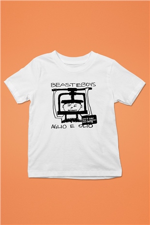 Beastie Boys Baskılı Beyaz Unisex Çocuk Tişört