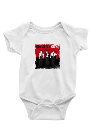 Beastie Boys Baskılı Unisex Beyaz Bebek Body - Zıbın