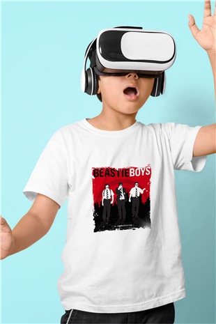 Beastie Boys Baskılı Unisex Beyaz Çocuk Tişört