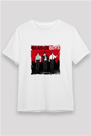Beastie Boys Baskılı Unisex Beyaz Tişört