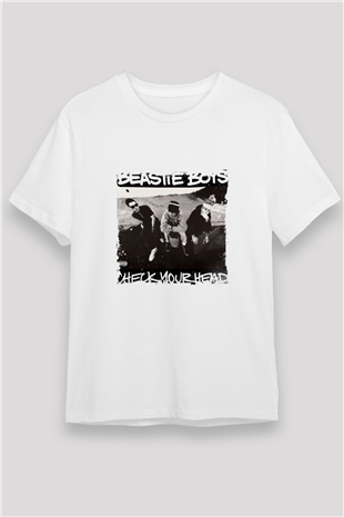 Beastie Boys Baskılı Unisex Beyaz Tişört