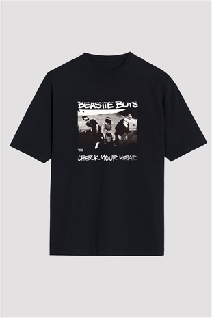 Beastie Boys Baskılı Unisex Oversize Siyah Tişört