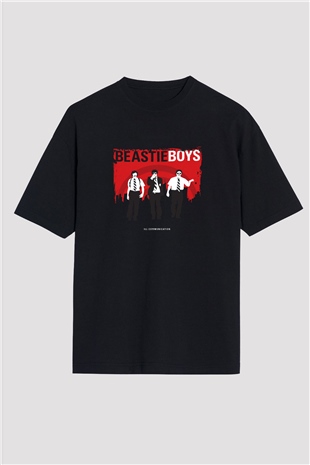 Beastie Boys Baskılı Unisex Oversize Siyah Tişört