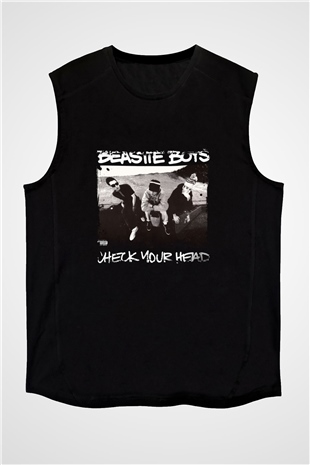 Beastie Boys Baskılı Unisex Siyah Kolsuz Tişört