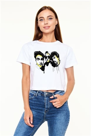 Beastie Boys Beyaz Croptop Tişört
