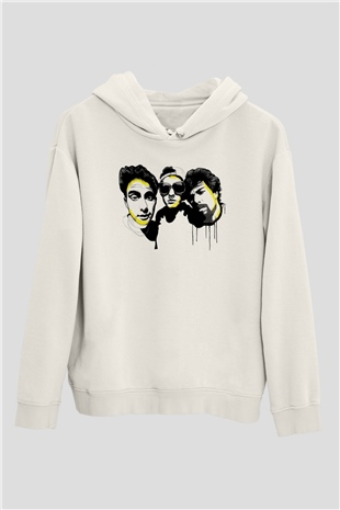 Beastie Boys Beyaz Unisex Kapşonlu Sweatshirt