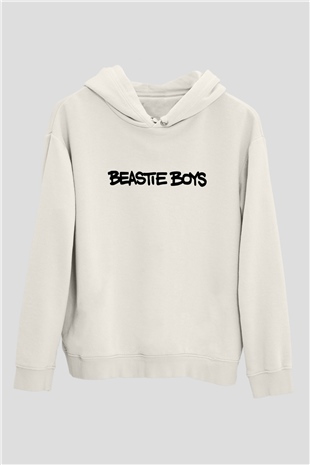 Beastie Boys Beyaz Unisex Kapşonlu Sweatshirt