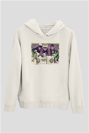 Beastie Boys Beyaz Unisex Kapüşonlu Sweatshirt