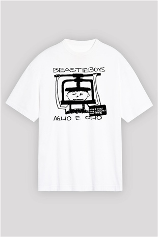 Beastie Boys Beyaz Unisex Oversize Tişört T-Shirt