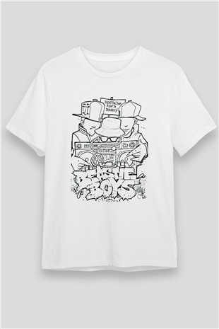 Beastie Boys Beyaz Unisex Tişört T-Shirt - TişörtFabrikası