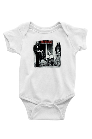 Beatles Baskılı Unisex Beyaz Bebek Body - Zıbın