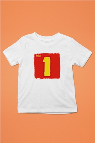 Beatles Baskılı Unisex Beyaz Çocuk Tişört