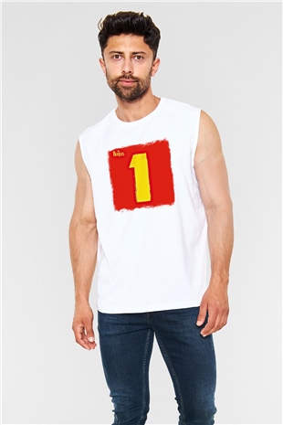 Beatles Baskılı Unisex Beyaz Kolsuz Tişört