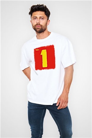 Beatles Baskılı Unisex Beyaz Oversize Tişört
